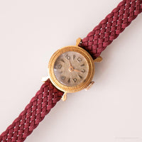 Vintage Tiny 1960s Mechanical Watch for Ladies | Red Strap Retro Watch