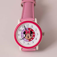 Rosa Minnie Mouse Uhr Vintage nach innovativer Zeit | 90er Jahre Disney Uhr
