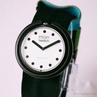 1987 swatch Pop PWBB001 Jet Black Uhr | 80er Jahre Schweizer Quarz swatch