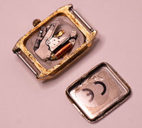 Junghans Gold-Tone Rectangular Quartz Watch for Parts & Repair - NOT WORKING