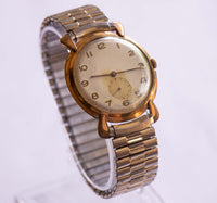 Swiss-made Mechanical Vintage Watch | 39 mm Gold-Plated Gents Watch