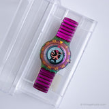 Mint 1993 Swatch SDG102 SDG103 CHERRY DROPS Watch | Pink Swatch Scuba