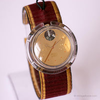 1998 POP Swatch PMK121 Turbante Watch | موسيقى البوب ​​الذهب Swatch ميدي 90s