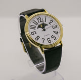 Large Moon Phase Watch for Women & Men | Gold-tone Moonphase Watch