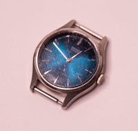 Quadrante blu degli anni '90 Seiko Cinque gioielli in quarzo orologio per parti e riparazioni - non funziona
