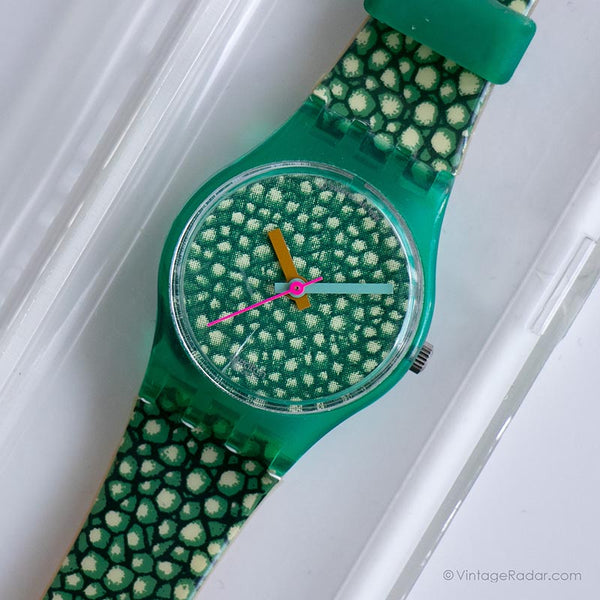 Mint 1988 Swatch LL103 South Molton Watch | Verde Swatch Lady