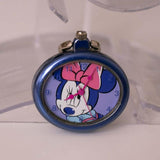 Kleiner Jahrgang Minnie Mouse Tasche Uhr | Metallic Blue Minnie Disney Uhr