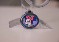 Piccola vintage Minnie Mouse Orologio tascabile | Minnie blu metallica Disney Guadare