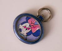 Kleiner Jahrgang Minnie Mouse Tasche Uhr | Metallic Blue Minnie Disney Uhr