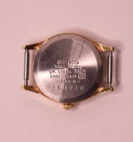 Cadran noir des années 1990 Seiko Quartz 2v01 montre pour les pièces et la réparation - ne fonctionne pas
