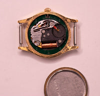 Dial negro de los años 1990 Seiko 2v01 cuarzo reloj Para piezas y reparación, no funciona