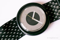 1989 POP Swatch PWBB123 Chromolux Watch | البوب ​​الأسود Swatch 80s