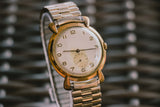 Schweizer hergestelltes mechanisches Jahrgang Uhr | 39 mm vergoldete Gents Uhr