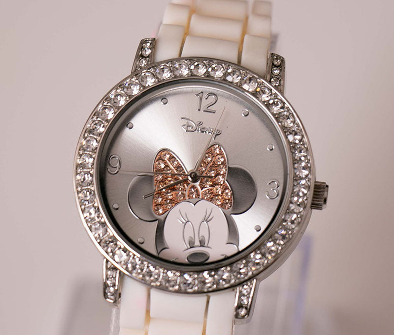 38 mm Vintage Minnie Mouse Disney Watch with Gemstones | Large Wrists ...