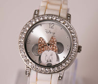 38 mm Vintage Minnie Mouse Disney Uhr mit Edelsteinen | Große Handgelenke