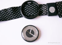 1989 Pop Swatch PWBB123 Chromolux montre | Pop noir Swatch 80