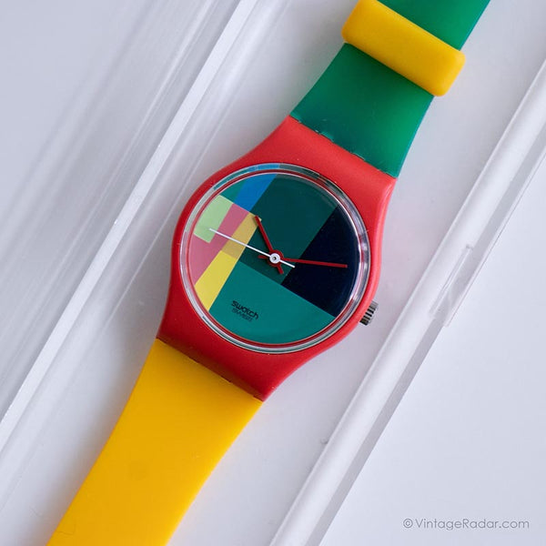 Mint 1985 Swatch LR105 MC SWATCH Watch | RARE Collectible Swatch Lady