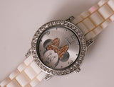 38 mm Vintage Minnie Mouse Disney reloj con piedras preciosas | Muñecas grandes
