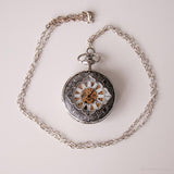 Bolsillo mecánico de marcos esqueleto vintage reloj | Chaleco de plata reloj