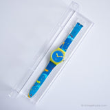 1993 Swatch GJ109 Chaise Longue Watch | خمر 90s الأزرق Swatch