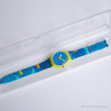 1993 Swatch GJ109 Chaise Longue orologio | Vintage degli anni '90 blu Swatch