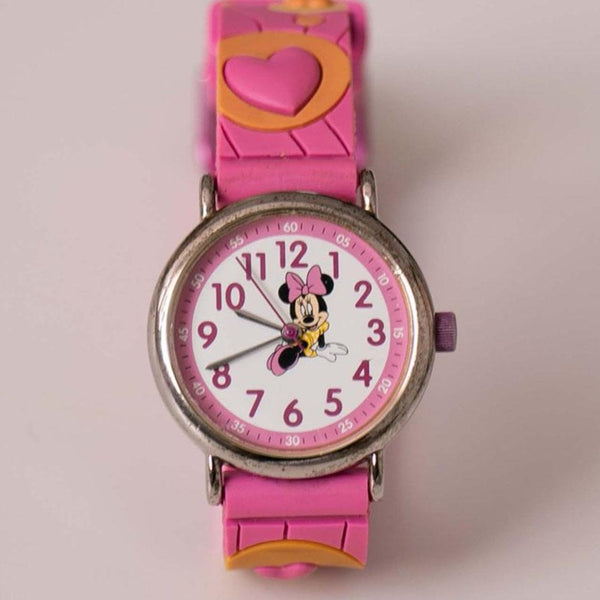 90s الوردي Minnie Mouse Disney مشاهدة | تسويق SII بواسطة Seiko كوارتز