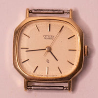 90er Jahre Citizen 1100 Quarz-Gold-Ton Uhr Für Teile & Reparaturen - nicht funktionieren