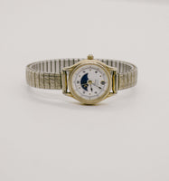 Tono dorado Timex Cuarzo de fase lunar reloj | Colección de fase lunar