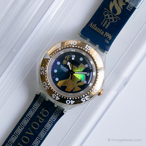 Mint 1995 Swatch SDZ102 Thalassios montre | Spécial olympique Swatch