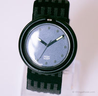 1992 Swatch POP PWB155 Schießpulver Uhr | Dunkle Tupfen Swatch Pop