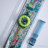 1993 Swatch SDN105 OVER THE WAVE Watch | Original Box and Papers