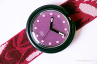 1992 Swatch POP PWB156 SHANGRI Uhr | Rote Samtpolka Punkte Swatch Pop