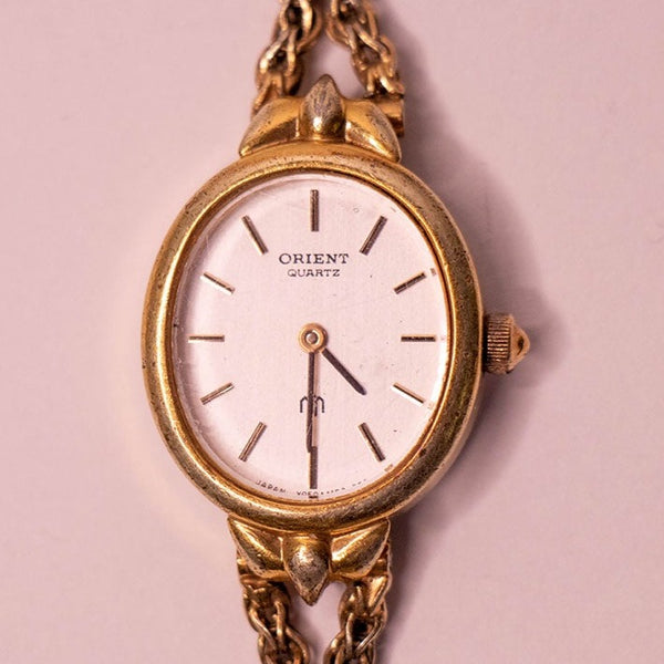 Orient GP Y050418 30 orologio in quarzo placcato in oro per parti e riparazioni - Non funziona