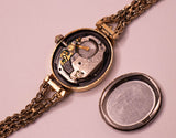 Orient GP Y050418 30 cuarzo chapado en oro reloj Para piezas y reparación, no funciona