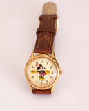 Tono d'oro vintage Lorus V515-6080 A1 Minnie Mouse Guarda il movimento Giappone