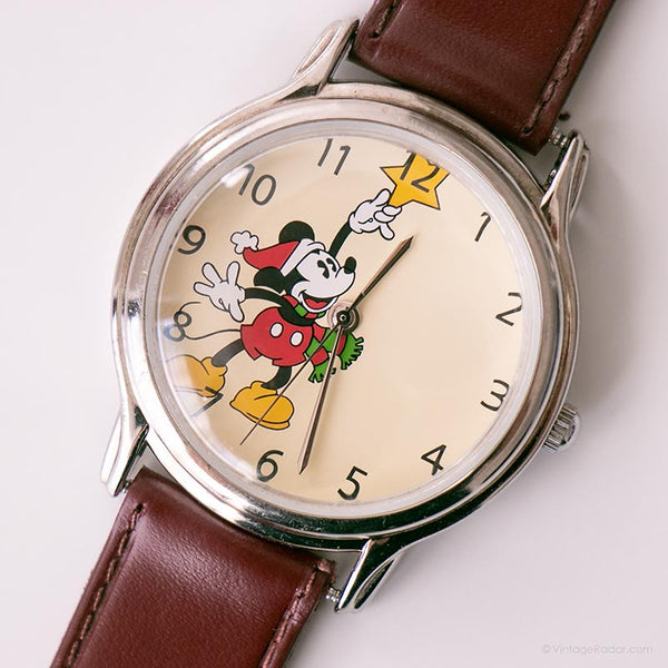 Mickey Mouse Weihnachten Uhr | Jahrgang Disney Geschenk Uhr