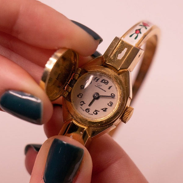 Damen Luzerne Blumenschweizer gemacht Uhr Für Teile & Reparaturen - nicht funktionieren