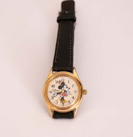 Disney Zeit funktioniert Minnie Mouse Uhr | 90er klassische Gold-Tone-Damen Uhr
