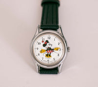Tono plateado Lorus V515-6080 A1 Minnie Mouse reloj Japón de cuarzo movt