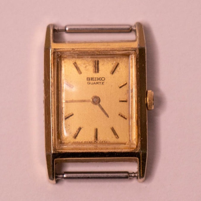 1990s Gold-Tone Seiko 2020 5319 RO Quartz Watch for Parts