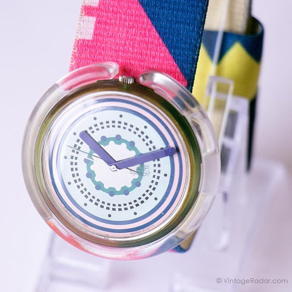 1992 swatch Pop PWN107 Muezzin Uhr | Geometrischer Pop swatch Uhr 90er Jahre