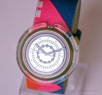 1992 swatch Pop PWN107 Muezzin Uhr | Geometrischer Pop swatch Uhr 90er Jahre