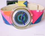 1992 swatch Pop pwn107 muezzin montre | Pop géométrique swatch montre 90