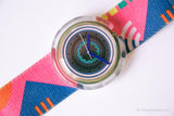1992 Swatch Pop PWN107 Muezzin Watch | Geometric Pop Swatch Watch 90s