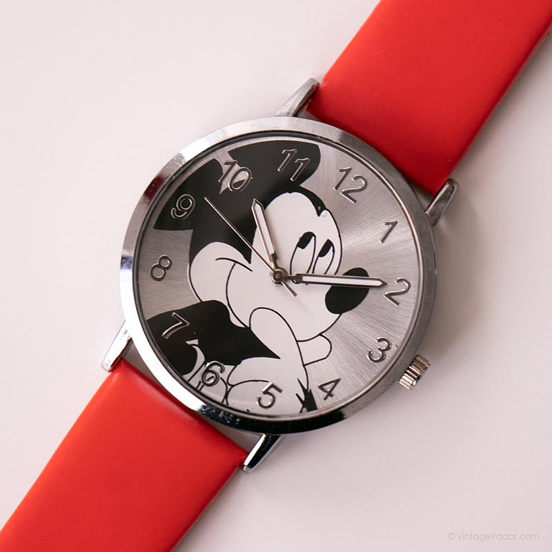 Disney Mickey Mouse Silver Watch with Red and Black Accents Amazon.com: Accutime Disney Mickey Mouse Charm Bracelet  main image 4