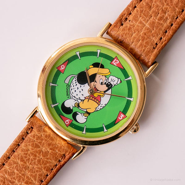 Einzigartig Disney Mickey Mouse Golf Uhr | Seltenes Design Disney Uhr
