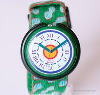 1992 swatch Pop PWG100 Perles de Folie Uhr | Grüner Pop swatch Uhr