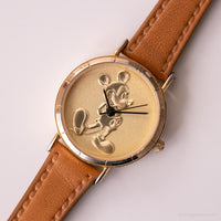 Oro Lorus Mickey Mouse reloj Y481 8710 | Walt raro Disney Mundo reloj