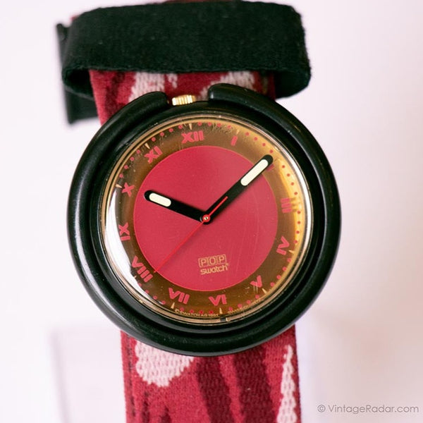 1992 swatch POP PWB160 Velvet rouge montre | Pop or swatch montre