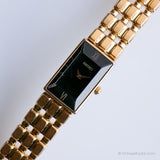 Vintage ▾ Seiko V220 5A00 R0 orologio | Orologio quadrante nero degli anni '90 per le donne